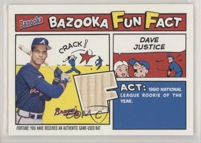 2005 Topps Bazooka Fun Fact David Justice #DJ2 - Image 1 of 2