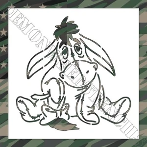 8"x8" Clear Plastic Stencil - Eeyore w/Tail (SX27) (.007") - Picture 1 of 2