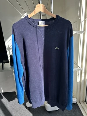 Men’s Lacoste Blue Crewneck Sweater Pullover Size 8 XXL - image 1 of 2