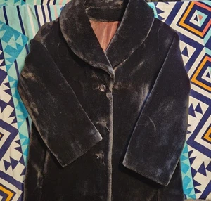 Vintage Borgazia Women's Faux Fur Black Project Restore Piece - Picture 1 of 21