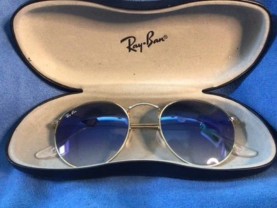 Lentes Ray Ban RB3447 Metal Arista Marco Dorado Azul Degradado con Estuche Negro Foto 1 de 4