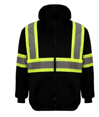Black Fleece-Lined High-Visibility Jacket  - Image 1 of 3