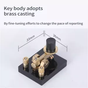Mini Brass CW Key Shortwave Manual Morse Code Key for Transmission/Decoration - Picture 1 of 10