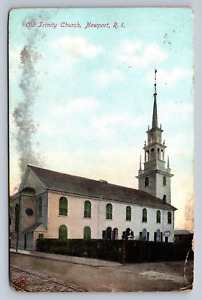 Postcard Rhode Island Newport Old Trinity Church  1909  F905