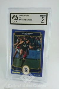 Tarjeta Wayne Harmes 1986 Scanlens VFL grado 6 - Imagen 1 de 2