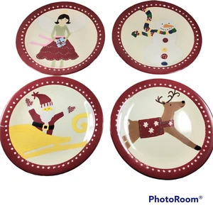 Pottery Barn Kinder Weihnachten Melamin Teller 4er Set - Bild 1 von 7