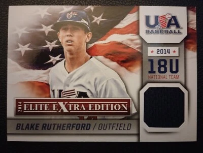 2014 Elite USA Baseball Blake Rutherford JERSEY Nationals - Image 1 of 2