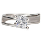 D/VVS1 1.20Ct Princess Cut Solitaire Women's Ring In 14KT Solid White Gold