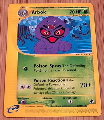 Arbok # 35/165  Rare  Expedition Base-Set 2002  Englisch  Mint  Vintage - Bild 1 von 3