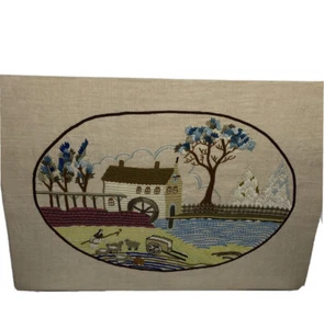 Vintage White House Heirlooms Family Circle Kit Mill Scene 1972 24 x 18 No Frame - Bild 1 von 6