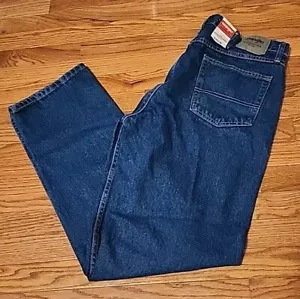 Wrangler Authentics - Men's W 35 L 34” Blue Denim Jeans ZM200SD NWT New - Picture 1 of 12