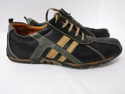 Bacco Bucci Shoes Mens 7.5 Black Troy Wide Italian Leather Sneakers - Image 1 of 4