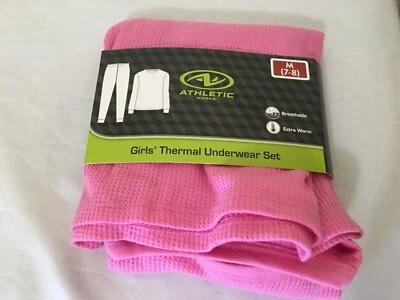 New Athletic Works Thermal Underwear Set Girls Pink Extra Warm many sizes - Image 1 of 4