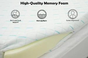 Memory Foam Mattress Topper: Custom Thickness (1"-4") with Option Cover - Picture 1 of 5