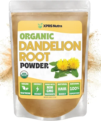 XPRS Nutra Organic Dandelion Root Powder - Vegan Friendly Antioxidant Power for  - Image 1 of 4