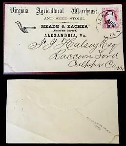 #11 3c 1851-1857 Advertising Agricultural Warehouse Seed Store Alexandria VA - Picture 1 of 1