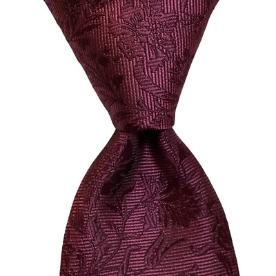 BAR III 男式涤纶紧身领带 58 1/4 英寸设计师花卉紫色全新带标签 55 美元 — 第 1/3 张图片