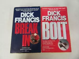 COMPLETE SET (2) DICK FRANCIS Books KIT FIELDING Series BREAK IN, Bolt, TELEPATH - Picture 1 of 1