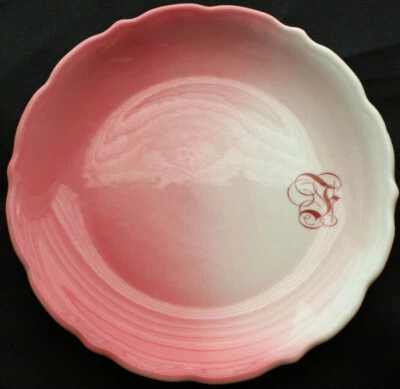 Vintage FONTAINEBLEAU HOTEL Miami Beach Red Salad Plate Syracuse China 1954 - Image 1 of 4