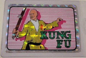 KUNG FU Master ARTES MARCIALES AÑOS 80 PRISMÁTICO PRISMÁTICO MÁQUINA EXPENDEDORA TARJETA ADHESIVA - Imagen 1 de 3