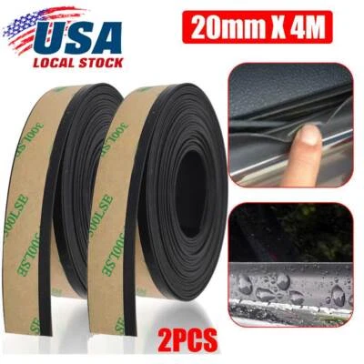 2x 4M Rubber Seal Strip Molding Edge Trim Car Door Window Protector Guard USA - Image 1 of 4