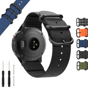 Watch Nylon Band Strap For Garmin Forerunner 235 735xt 230 220 Approach S20 S6 - Zdjęcie 1 z 17