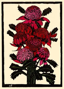 Margaret Preston: Waratahs 22x30 Archival Quality Fine Art Print - Picture 1 of 1