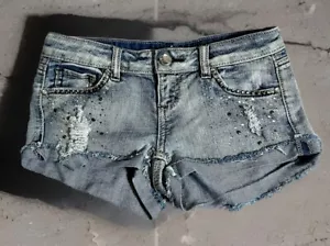 Almost Famous Distressed Cutoff Denim Shorts bestickt Pkts Jr. Gr.3/27" (283.F) - Bild 1 von 4