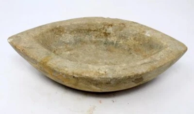 Antigua olla picadora de especias mortero de cocina tallada a mano de piedra de mármol rara Foto 1 de 4
