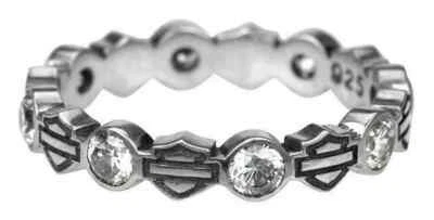 Harley-Davidson Women's Ring, Stacking Bar & Shield Rhinestone Ring HDR0170 - Image 1 of 3