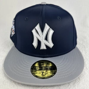 NUEVA ERA 5950 59FIFTY SOMBRERO AJUSTADO NEW YORK YANKEES PARCHE LATERAL SATINADO 7-1/8 - Imagen 1 de 5