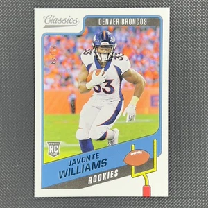 JAVONTE WILLIAMS RC 2021 Panini Classics #165 RED BACK /99 Rookie Card BRONCOS - Picture 1 of 2
