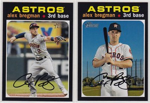 Alex Bregman Astros 2020 Topps Heritage Action Image Variation 453 + Base LOT