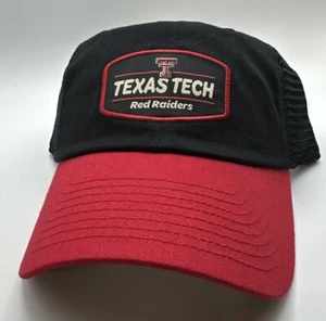 Texas Tech Red Raiders Snapback Cap Black Hat Trucker Mesh SnapBack Black - Picture 1 of 6