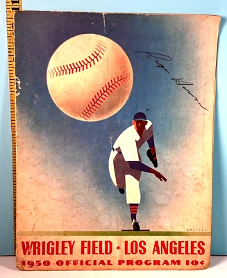 1950 Wrigley Field Los Angeles Angels Minor League Baseball Program v Sacramento - Image 1 of 4