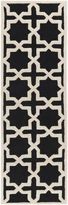 Safavieh Cambridge BLACK / IVORY Wool Runner 2'-6 x 8' - CAM125E-28 - Picture 1 of 2