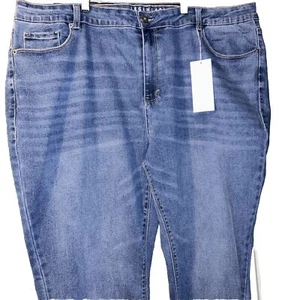 Womens Ashley Stewart Legendary Bootcut Blue Jeans Size 24 Regular NEW - Picture 1 of 9