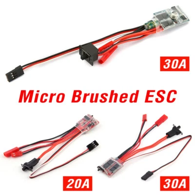 20A 30A Brushed ESC RC Motor Micro ESC for 1/16 1/18 1/24 RC Car Tank w/Brake - Image 1 of 4