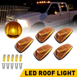 5pcs Cab Roof Clearance Marker Running Lamps Amber LED Lights For Most Trucks - Picture 1 of 12