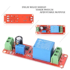 Interruttore di ritardo timer relè DC 12V regolabile da 0 a 10 secondi scudo modulo NE555 UK - Foto 1 di 7