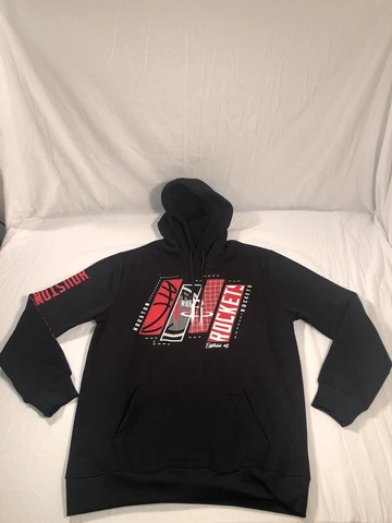New Men’s NBA Houston Rockets Logo Graphic LS Pullover Hooded Sweatshirt Medium Cover