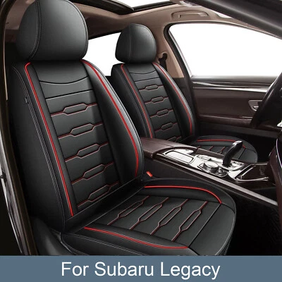 For Subaru Legacy 2000-2025 Car 5-Seat Covers Full Set Faux Leather Cushion Pad Foto 1 de 4