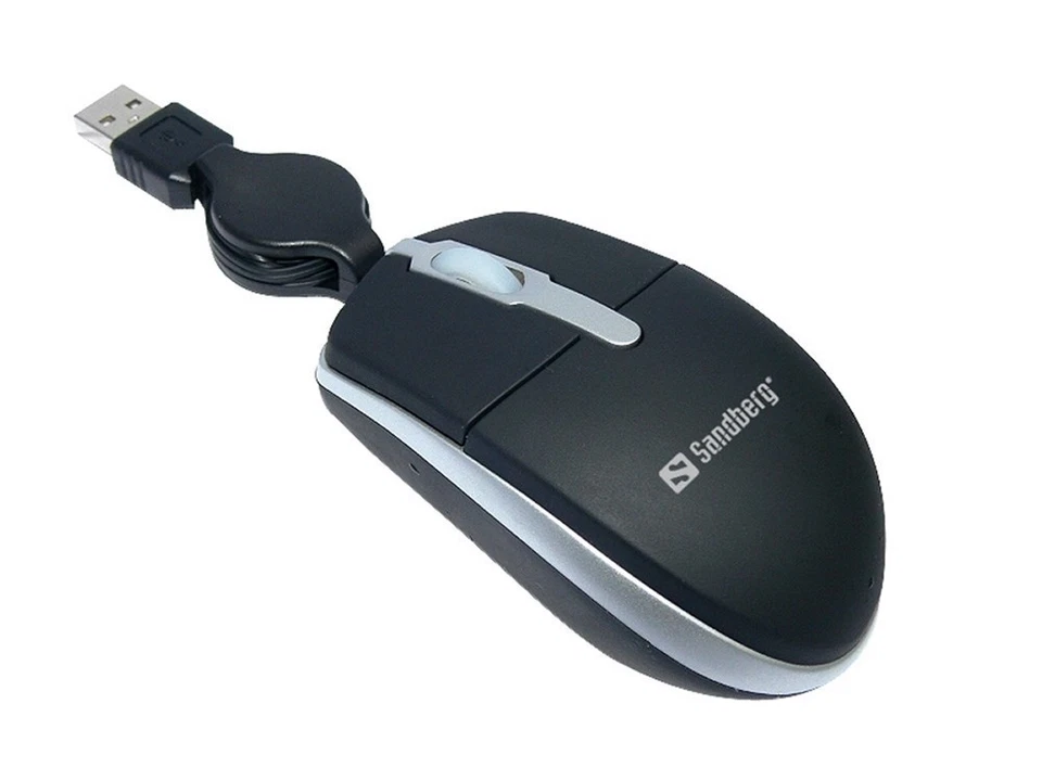 Sandberg (630-68) Optical 800 DPI Mini Mouse With Retractable 75cm USB Cable - Image 1 of 1
