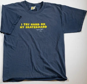 T-shirt uomo vintage ragazza skateboard anni 90 logo rara skate originale taglia L - Foto 1 di 15