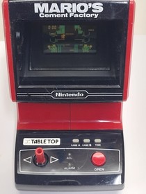 ⭐🏅RARE FUN VINTAGE Nintendo Mario's Cement Factory Table Top Game&Watch ✅WORKS