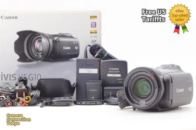 3 batteries [MINT in Box] Canon iVIS HF G10 Digital Video Camera Comcorder JAPAN - Image 1 of 4