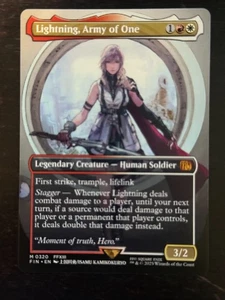 MTG Final Fantasy English Lightning, Army of One Borderless 0320 Non-Foil - Picture 1 of 2