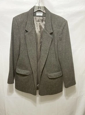 Chaqueta Blazer Alfred Dunner Mujer 10 Gris 100% Lana Foto 1 de 4