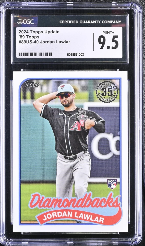 2024 Topps Update JORDAN LAWLAR #89US-40 '89 Topps CGC 9.5 Rookie RC - Image 1 of 3