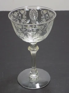 Tiffin June Night Etched Crystal 3.5 oz Liquor / Cocktail Glass Goblet #17392 - Picture 1 of 7